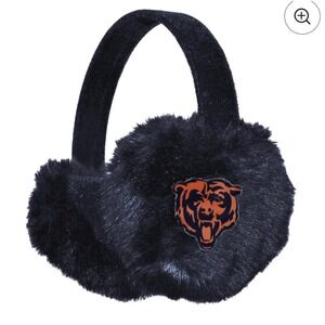 Women's Chicago Bears NFL Fuzzy Earmuffs Winter Warm Ear Warmers Fan Gear